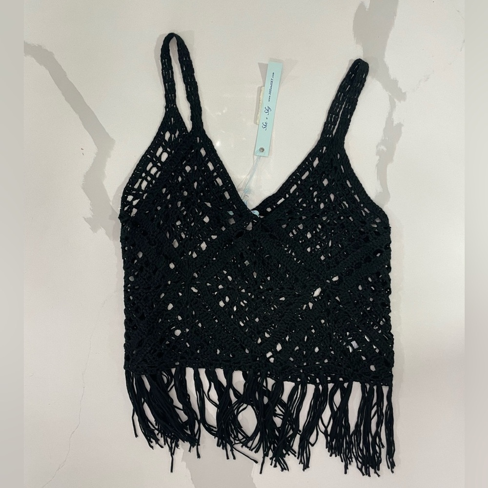 She + Sky Crochet Top